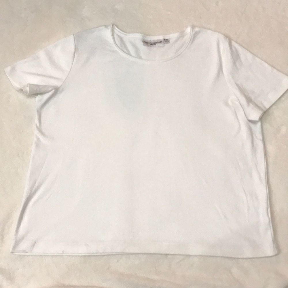 White Petite Short Sleeve T-Shirt.